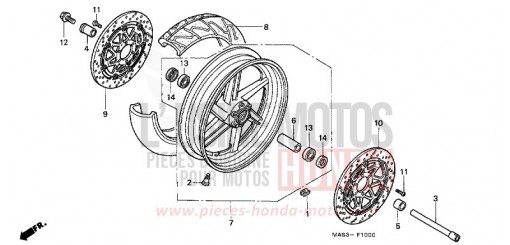 FRONT WHEEL CBR900RRX de 1999